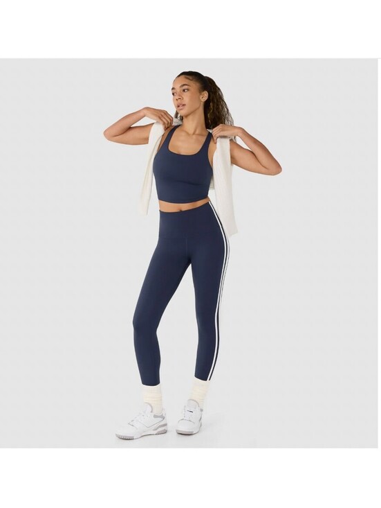 Tavi Pants - TaviSculpt High Waisted 7/8 Stripe Leggings Navy Coconut Large